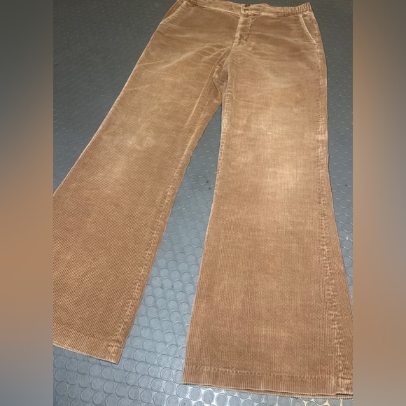 H.I.S. Vintage 1970’s Bell Bottom Flare Brown Corduroy Pants - Picture 3 of 9
